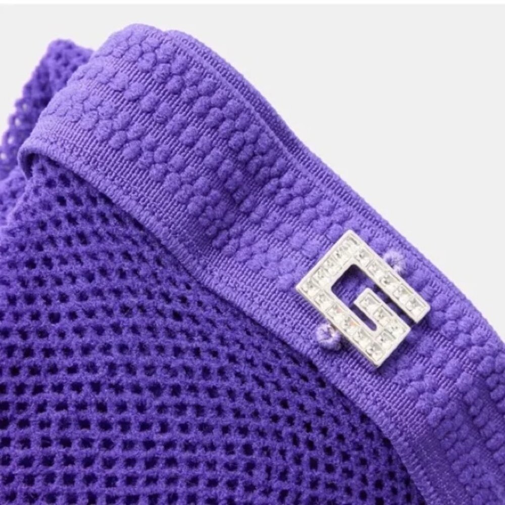 Gucci Parma Violet Fishnet Tights - New - Sz M